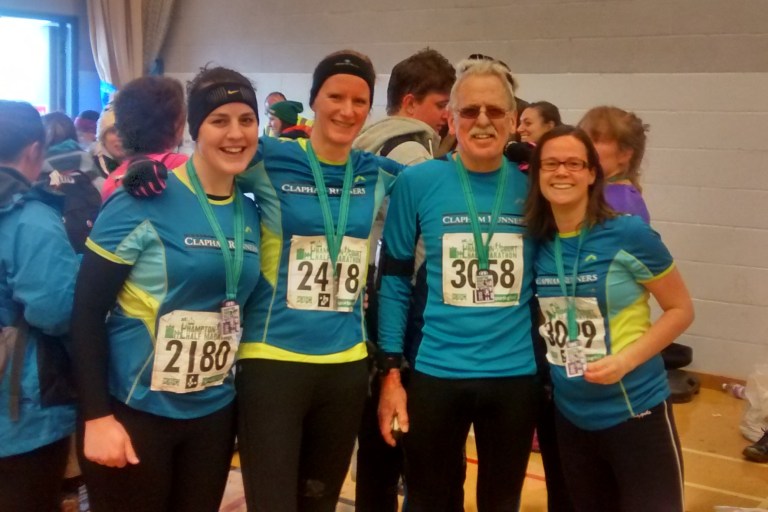 Finishers' medals at the Hampton Court Half 2015