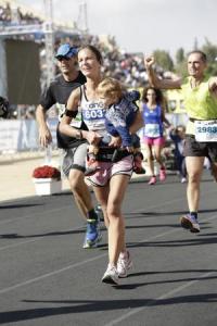 Running for the finish.