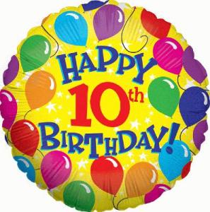 10th birthday balloon